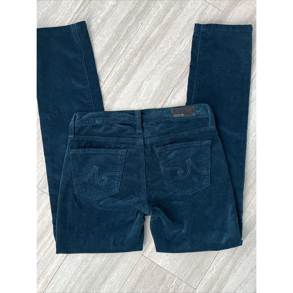AG Adriano Goldschmied The Slit Cigarette Jesns Corduroy Dark Green - Picture 6 of 6